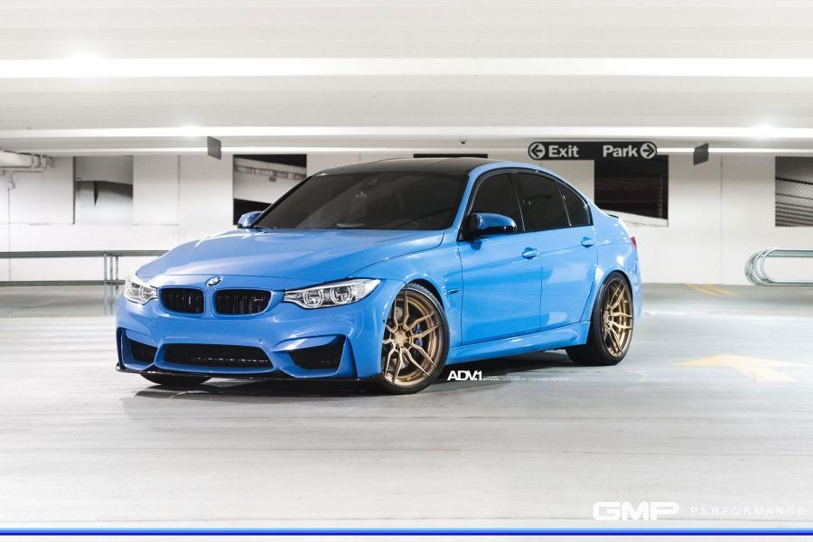 BMW M3 Sedan Yas Marina Blue by GMP Performance on ADV.1 Wheels (ADV005 M.V2 CS) '2017